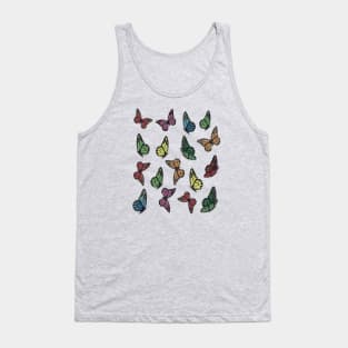 Colorful and Cute Butterfly Pattern 1 Tank Top